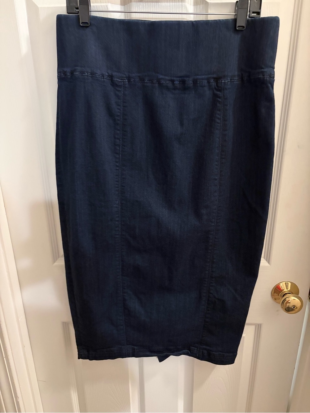 Diane Gilman Dark Navy Jean Pencil Skirt